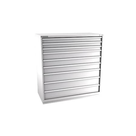 Champion Tool Storage Modular Drawer Cabinet, 9 Drawer, Light Gray, Steel, 56-1/2 in W x 28-1/2 in D x 59-1/2 in H D27000901ILCFTB-LG